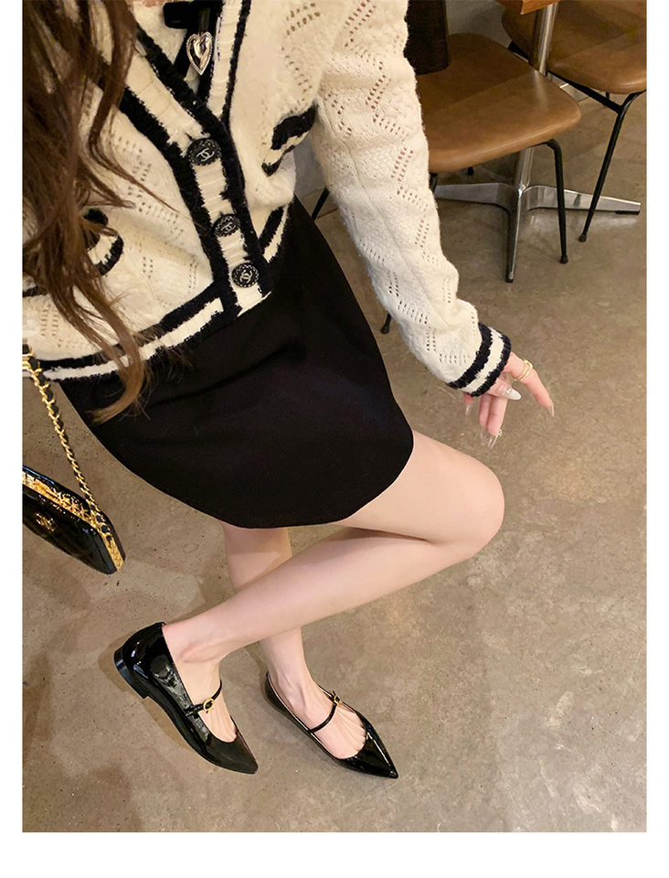 Giày cao gót nữ mũi nhọn quai ngang da mềm gót thấp 1–3 cm — Màu hồng nude, Màu đen chi tiết 58