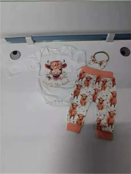 Girl's Highland Cow Print suit