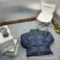 1996 down jacket patchwork dark blue