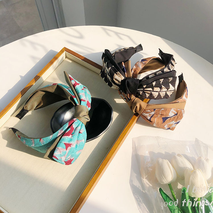 Fashion Printing Big Bow Wide-sided Headband display picture 4