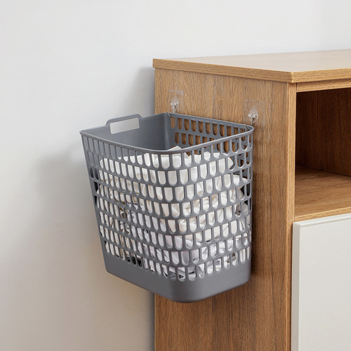 Household wall-mounted dirty clothes basket portable large plastic bathroom dirty clothes basket sundry toys hollow storage basket
