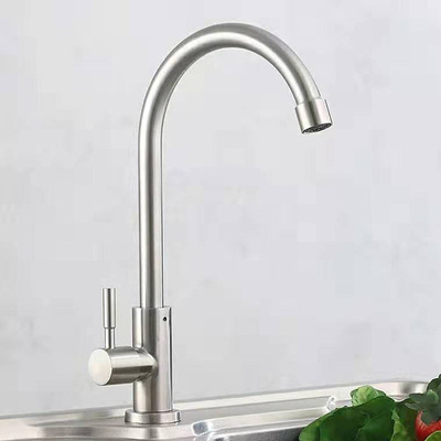 kitchen Single cold faucet Stainless steel kitchen water tank Trays Cold water tap Stainless steel faucet
