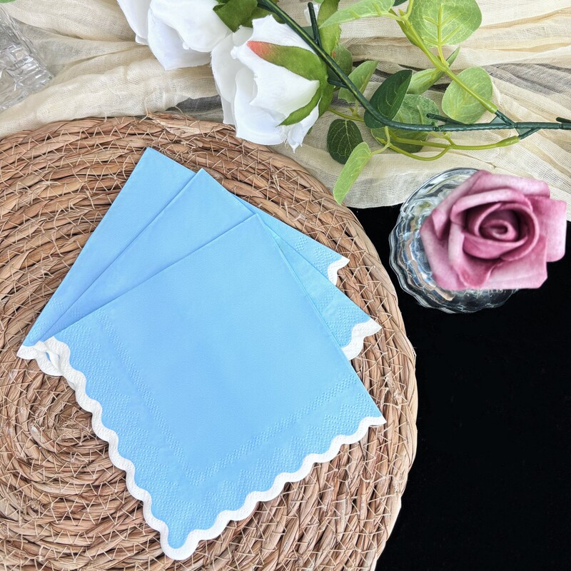 26 Sheets of Three-Layer Blue Lace Colorful Paper Towels, Wedding Printed Napkins, Restaurant Placemats, Takeaway Paper 25cm 26 Sheets of Three-Layer Blue Lace Colorful Paper Towels, Wedding Printed Napkins, Restaurant Placemats, Takeaway Paper 25cm