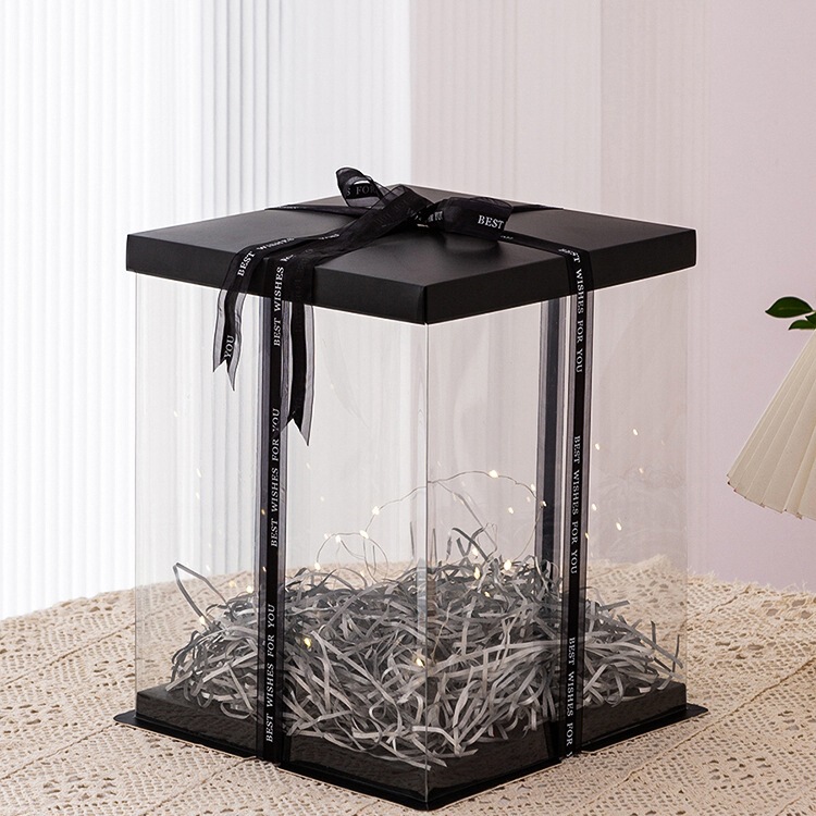 Gift Box for Boys and Girls Empty Box Transparent Gift Box Birthday Shoe Box Doll Packaging Box Large Gift Box