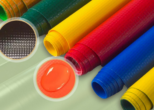 厂家现货销售多色420克至1300克pvc夹网布高强耐磨防水布涂层布