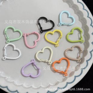 30mm cream color paint love spring buckle diy mobile phone chain key chain box bag buckle jewelry accessories material