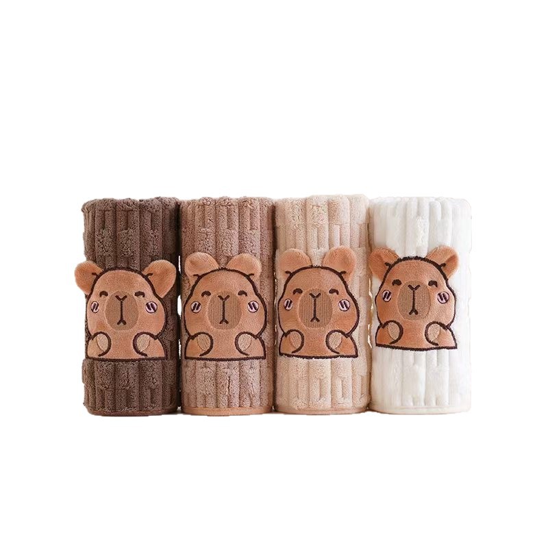 Capybara ansiktshandduk, mjuk handduk i bambufiber absorberande_voghion.com