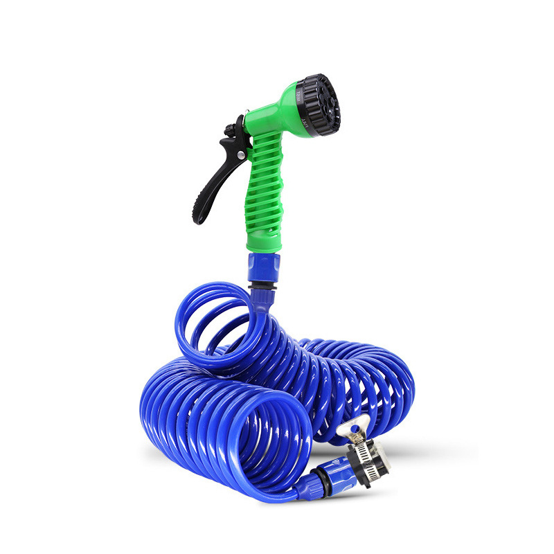 热销自来水喷头工具高压洗车水家用软管接浇花伸缩弹簧水管