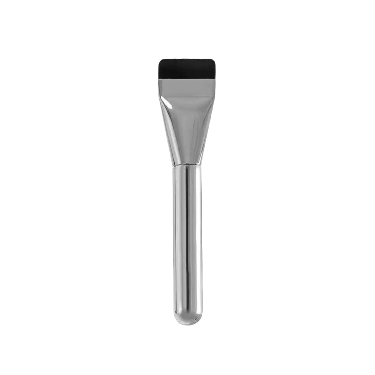 Ultra-thin Flat Foundation Brush, Silver Handle, Concealer Brush with Protective Case, 13 cm