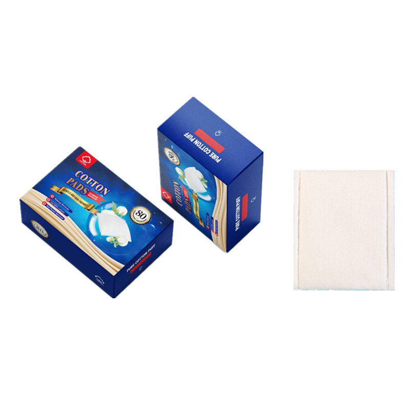 Discos de algodón redondos estilo inglés, algodón spunlace, algodón acolchado compuesto de tres capas, discos desmaquillantes con borde cosido y relieve, engrosados.