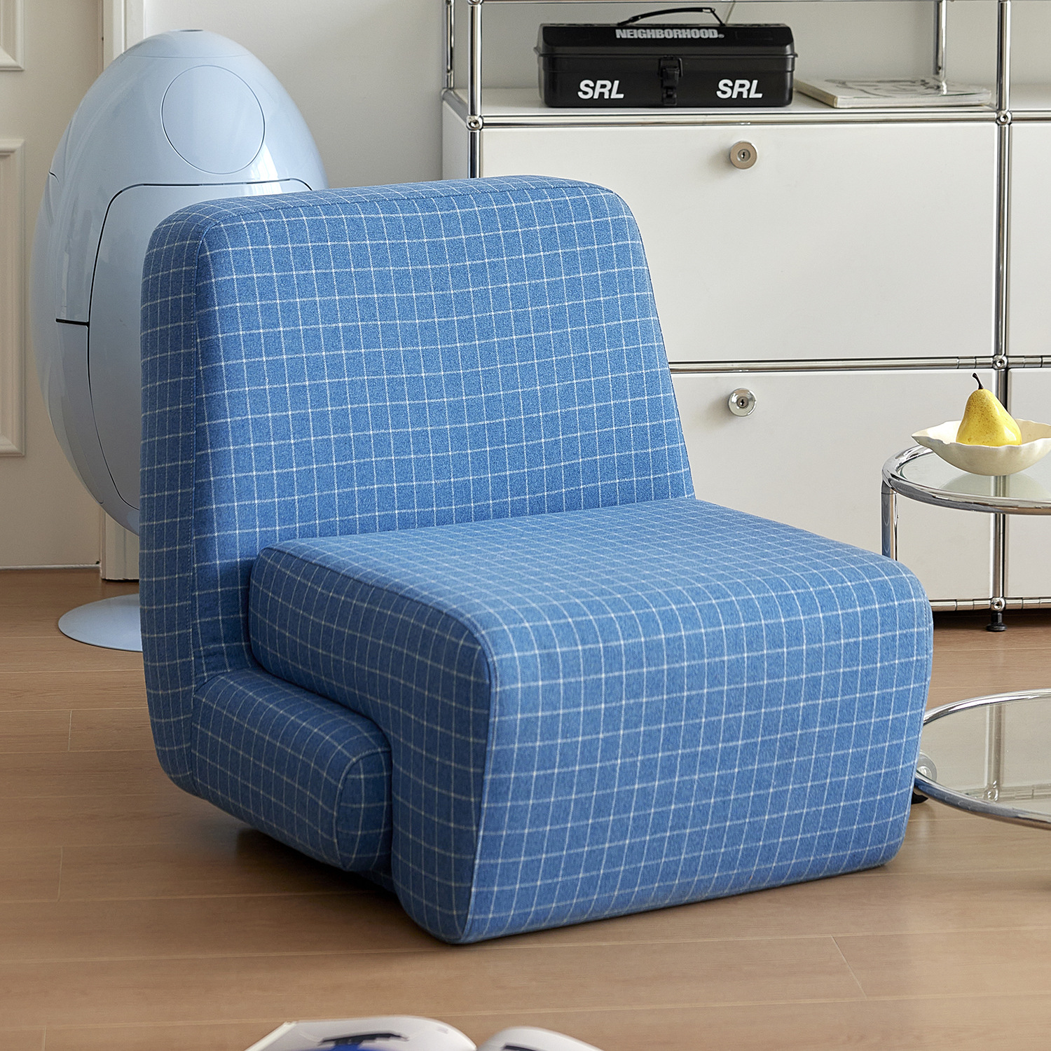 Trendy French-Style Single Sofa Chair for Small Spaces, Living Room, Bedroom, Designer Lazy Sofa