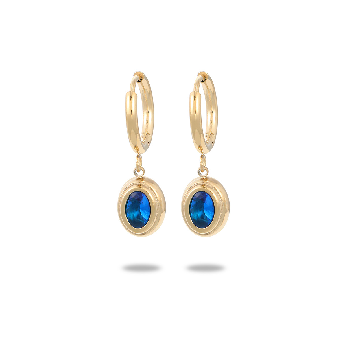 304 Stainless Steel Ear Needle Material Real Gold Plated Plating Material PVD Coated Real Gold Plated 18K Geometric 304 Stainless Steel Elegant Streetwear Waterproof Non Tarnish Charm Sleeper Hoop Earrings Drop