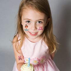 2023 New Cute Ballet Princess Waterproof Tattoo Sticker Children's Mermaid Girl Fairytale Party Face Sticker