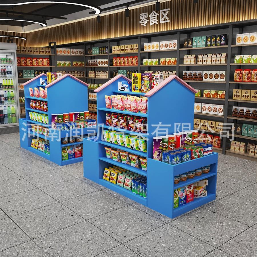 糖丸货架糖果展示柜中岛柜超市零食货架商场益智展柜便利店多层架