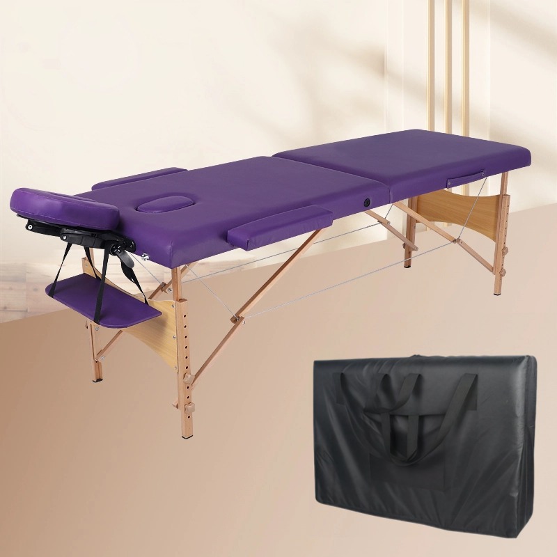 Morado (cama de masaje + reposabrazos ensanchados + reposabrazos + mochilas)
