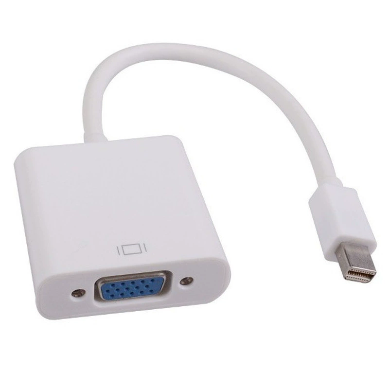 Преобразователь MiniDP в VGA 1080p, Thunderbolt / mini DP в VGA, подключение ноутбука