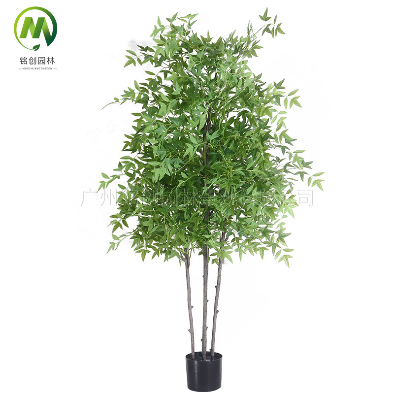 Simulación de plantas verdes, bambú Nantian, plantas biónicas de lujo ligeras de alta gama, sala de estar, plantas en macetas, decoración del hogar, decoraciones de paisajismo