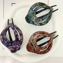 韩版百搭水钻 三齿优雅气质妈妈发饰品 高雅感镶钻鸭嘴夹头饰批发