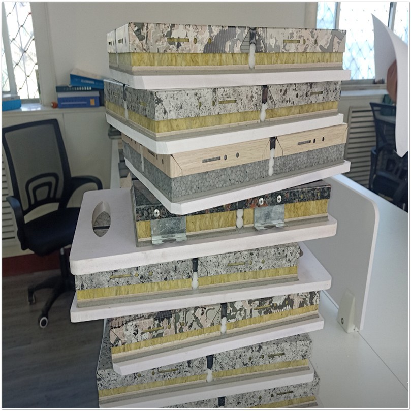 良好的防水防潮保温装饰一体板工程 岩棉保温与结构一体板