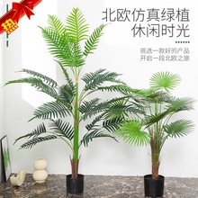 仿真植物仿真绿植散尾葵凤尾葵客厅室内仿生假植物假树仿真树落地