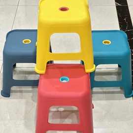 小凳子批发塑料成人儿童加厚塑料凤尾凳可印logo浴室凳家用换鞋凳