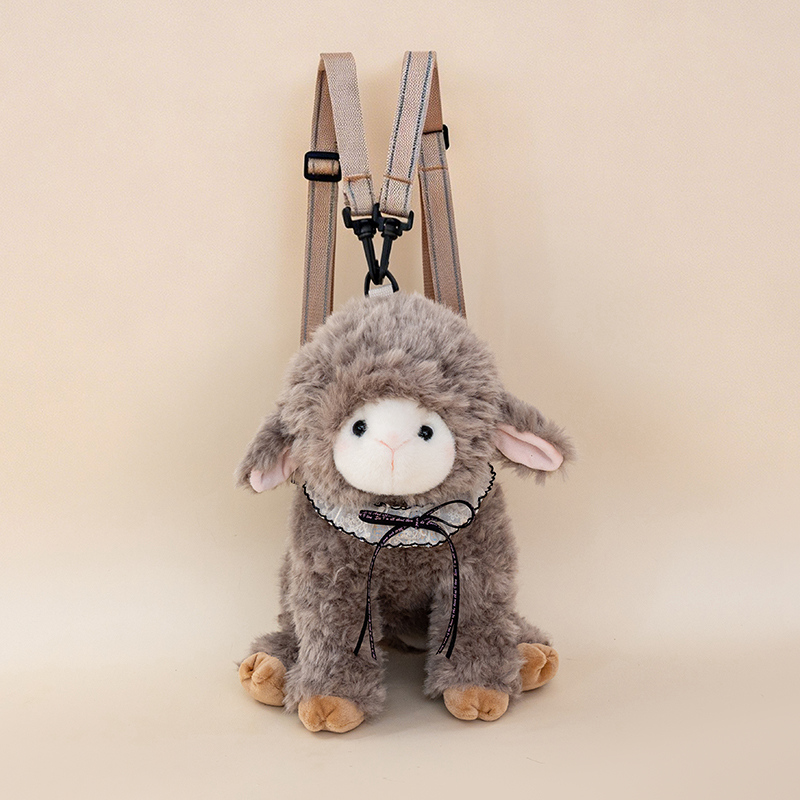 Bolso de Hombro de Peluche con Forma de Oveja de Poliéster para Niños