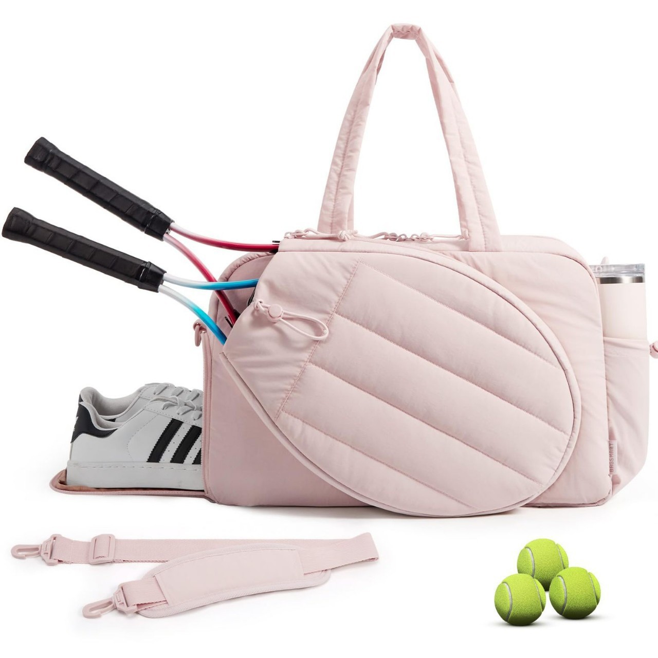 Nuevo bolso de tenis transfronterizo bolso de viaje esponjoso bolso de raqueta de bádminton deportiva bolso de almacenamiento ligero de color sólido
