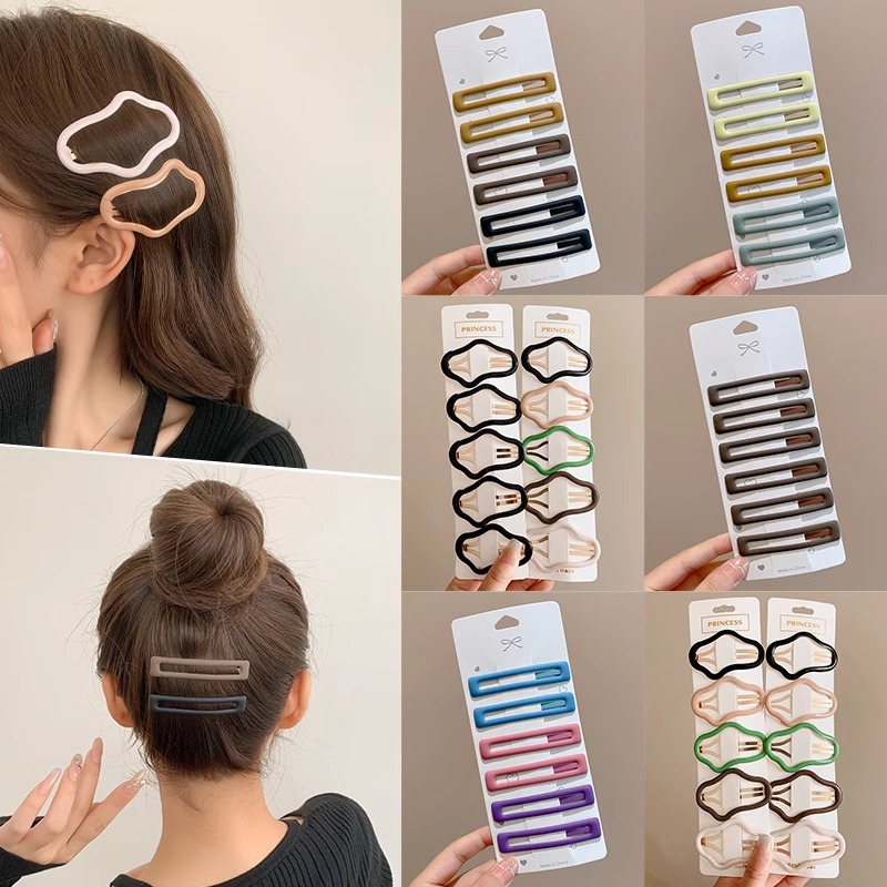 Ins simple abrazadera BB esmerilado toque de cabello, clip lateral, clip de cabello roto, mujer 2024 nuevo clip de cabello de cabeza trasera