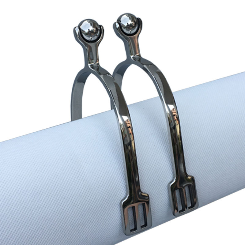 In-Stock Stainless Steel Men's Horse Riding Gear, Equestrian Equipment, English-Style Anti-Scratch Roller Ball Cross-Border Supply Horse Gear