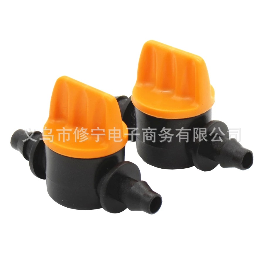 47 tubo de lana doble púas mini válvula 4/7 tubo de lana Válvula de interruptor recto balcón patio micro spray de riego por goteo conector