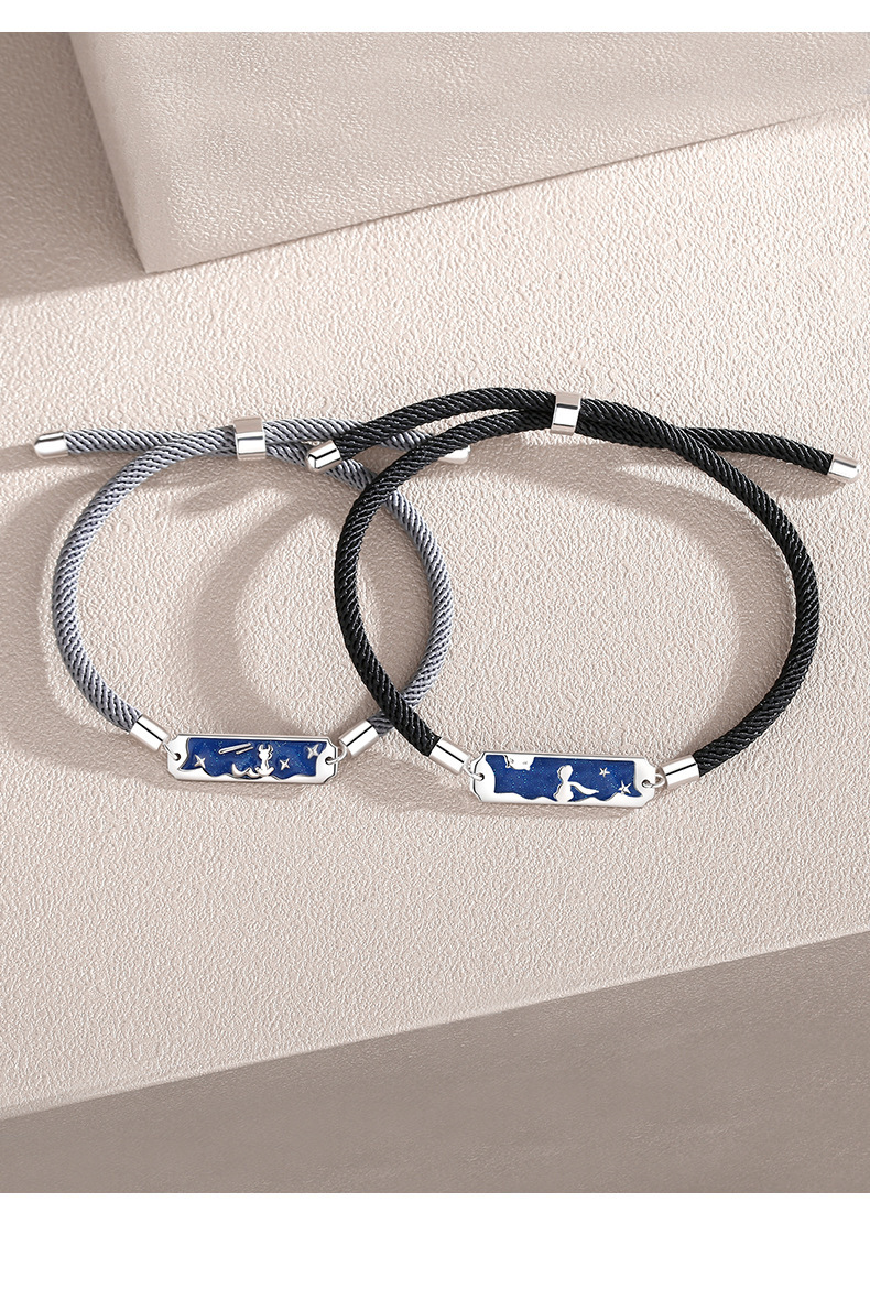 Fashion Cartoon Sterling Silver Enamel Bracelets 1 Piece