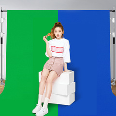 Photography dual-sided backdrop cloth solid green screen green cloth blue cloth double-sided background wall video chroma key cloth studio props