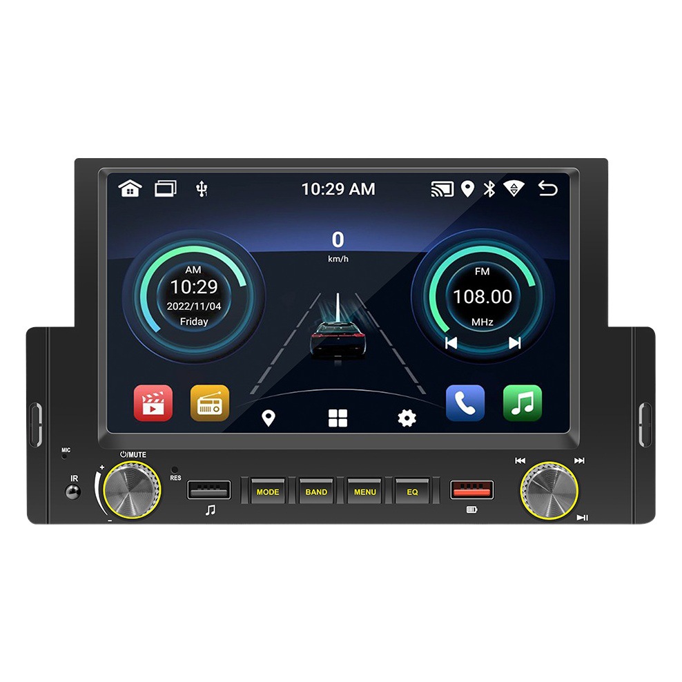 Nuevo 6,2 pulgadas Android GPS navegación Bluetooth tarjeta radio coche MP5 jugador opcional carplay