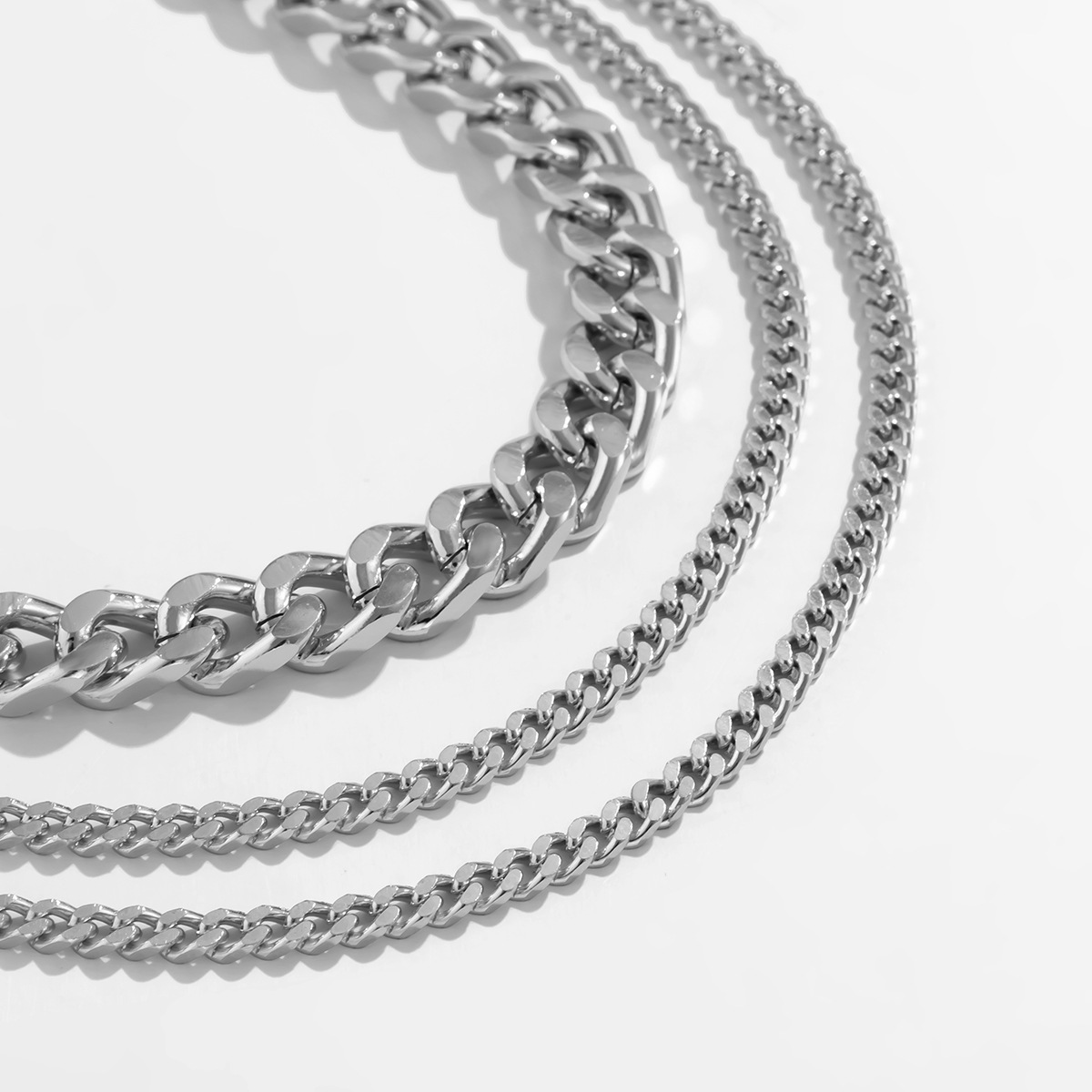 Collier à pampilles géométriques en métal punk avec chaîne croisée pour femme_voghion.com