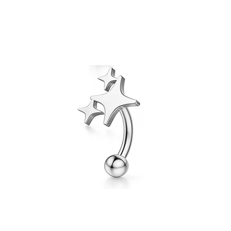 Fashion Stainless Steel Eyebrow Studs Zircon Heart Shape Piercing Jewelry Custom New Style detail image 13