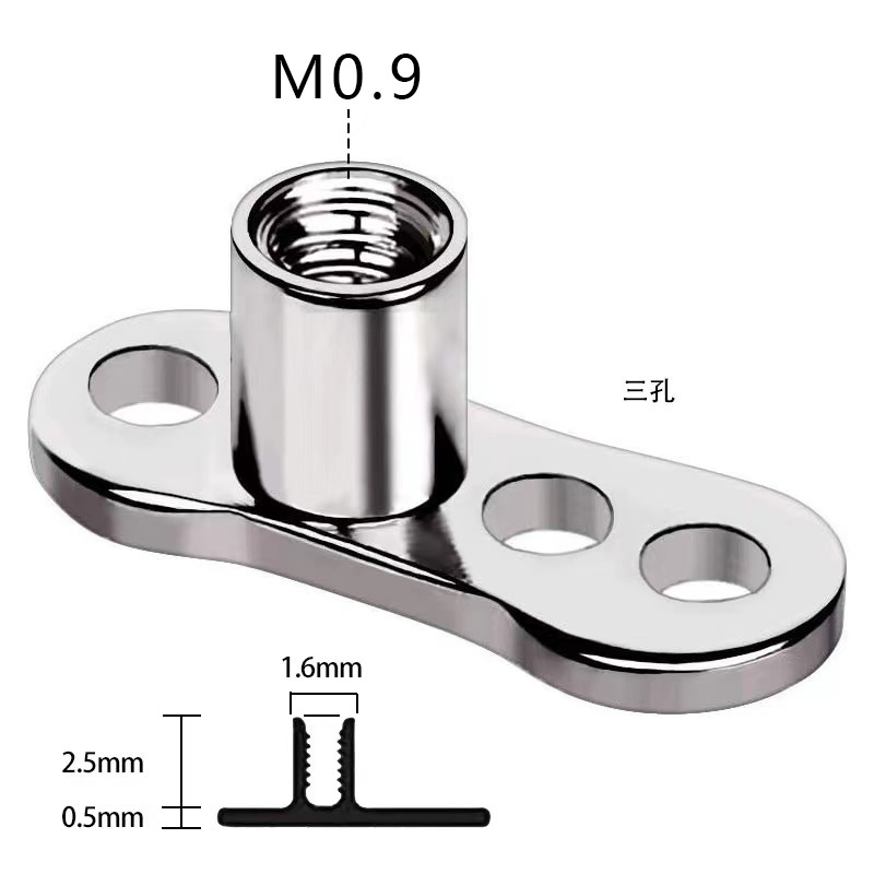 Silver pointed spike labret stud material detail