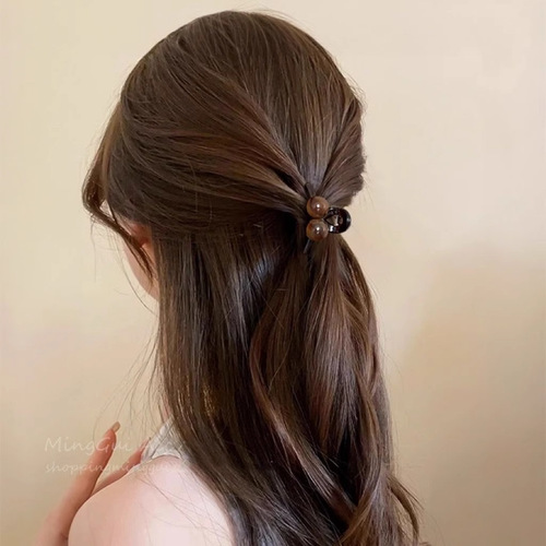 Semi-tied small hair clip Korean high-end small shark clip temperament hair clip for women with small hair volume hair clip headband hair accessories