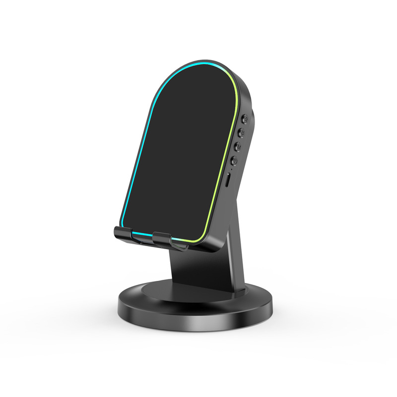 新しいクロスボーダー多機能携帯電話ホルダー誘導 Bluetooth スピーカーデスクトップカラフルなライトミラーホルダーオーディオ|undefined