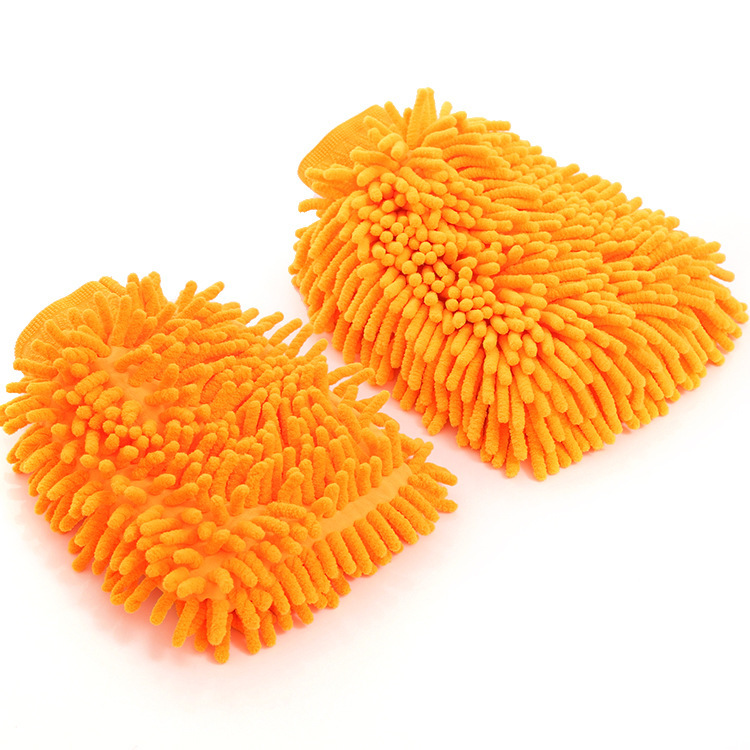 Automóvil Chenille doble cara guantes de limpieza de camión de coral espuma de limpieza de automóviles toalla de limpieza de automóviles a prueba de agua
