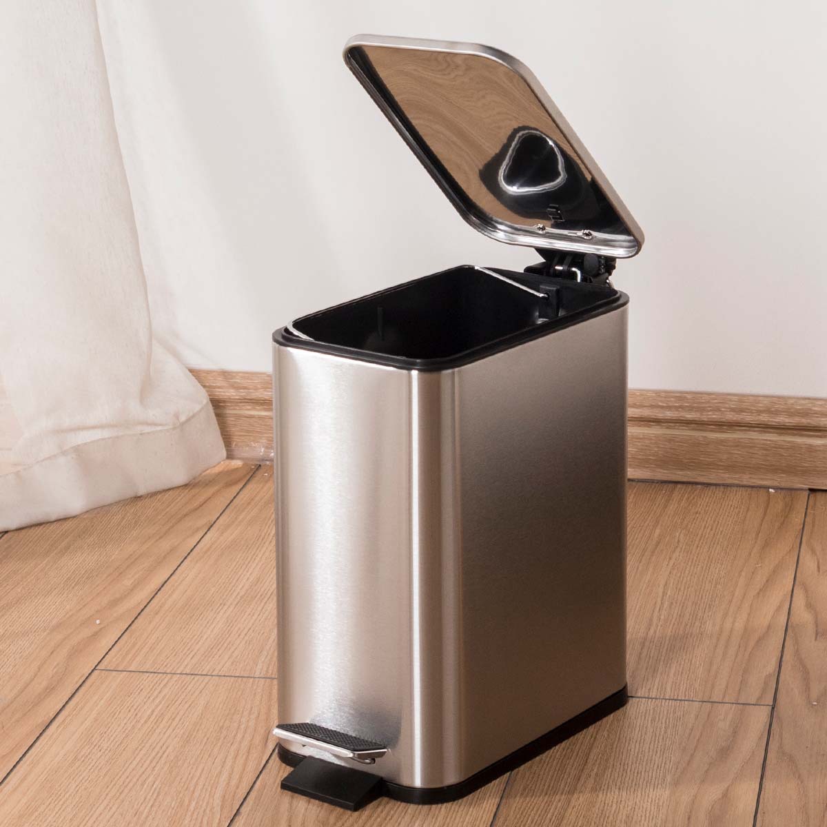 Luz del hogar basura de lujo con tapa sala de estar cocina baño doble barril basura puede mudo rectangular basura puede