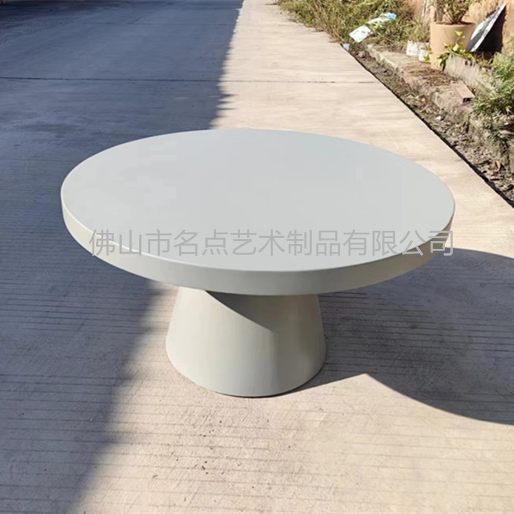 Scandinavian Grc Cement Dining Table, Clear Water Concrete Tea Table, Hotel Outdoor Creative Terrazzo Round Table, Large Round Table