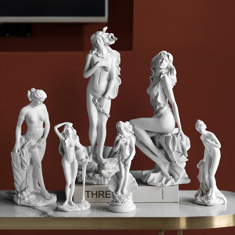 Nordic Simple Venus Goddess Statue Decorations Home Entrance Art Room Sketch Resin Crafts Ornaments