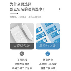 Maili single-pack independent 75% alcohol wipes 50 pieces portable disposable disinfection mobile phone sterilization cleaning wholesale