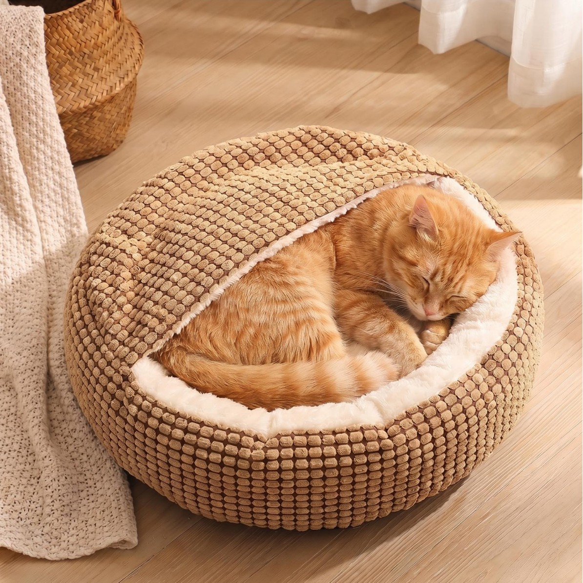 Factory wholesale cat nest Four seasons universal semi -closed dog…
