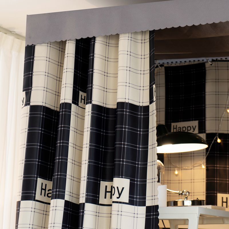 Thickened Blackout Bed Curtain for Student Dormitory, Suitable for Both Male and Female Dormitories, Bunk Bed Curtain, Under-Table Curtain, Mosquito Net with Cartoon Design