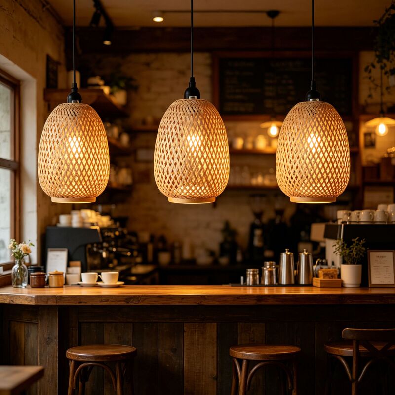 Vintage Artistic Bamboo Woven Pendant Lamp Shade Oval Shape for Outdoor Courtyard, Tea Room, Homestay, Restaurant, Coffee Shop, Bar Counter Vintage Artistic Bamboo Woven Pendant Lamp Shade Oval Shape for Outdoor Courtyard, Tea Room, Homestay, Restaurant, Coffee Shop, Bar Counter