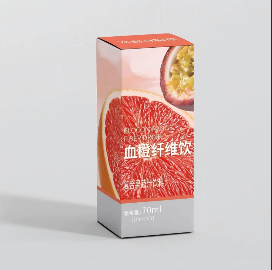 Blood Orange Fiber Drink 70ml Concentrated Dietary Fiber Botanical Beverage Box overview