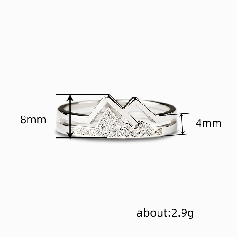 6g Weight Zircon Inlay Material Copper Simple Style Classic Style Inlay Heart Shape Zircon Rings