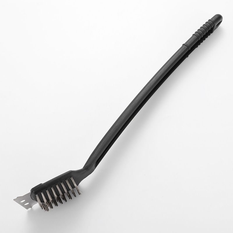12 pulgadas barbacoa cepillo de limpieza barbacoa parrilla cepillo de alambre para hornear rejilla de alambre de acero inoxidable cepillo de barbacoa herramienta de barbacoa cepillo