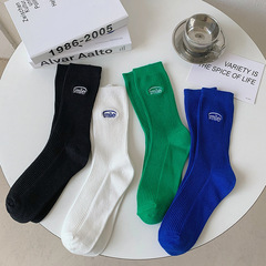 克萊因藍襪子女中筒襪ins潮秋季新品網紅款外穿秋冬百搭運動長襪